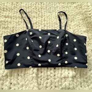 Old Navy Navy Blue Polka Dot Crop Top with skirt